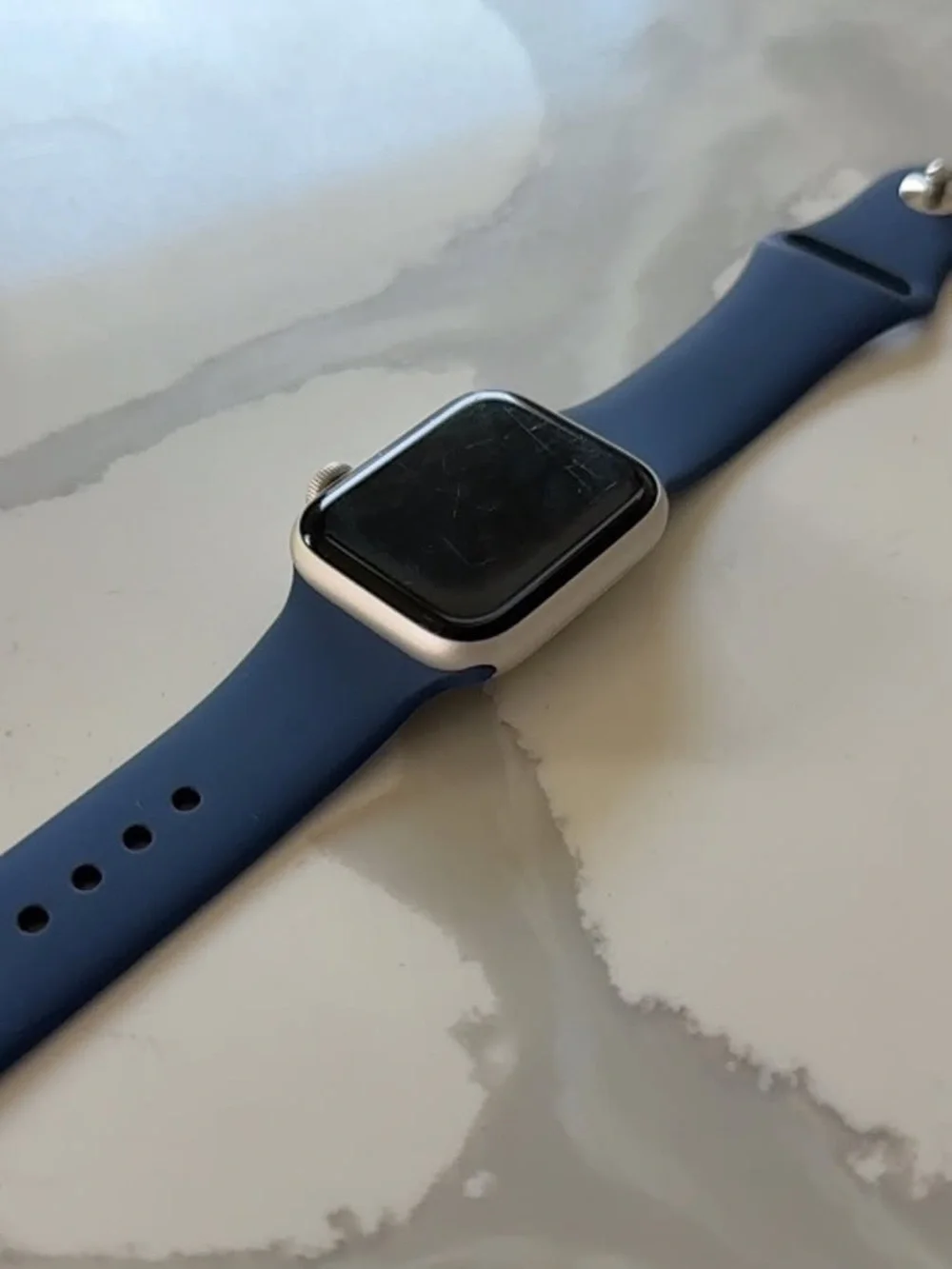 Apple Watch SE2 with Navy Blue Sport Band